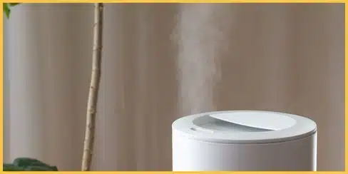 A white air purifier.