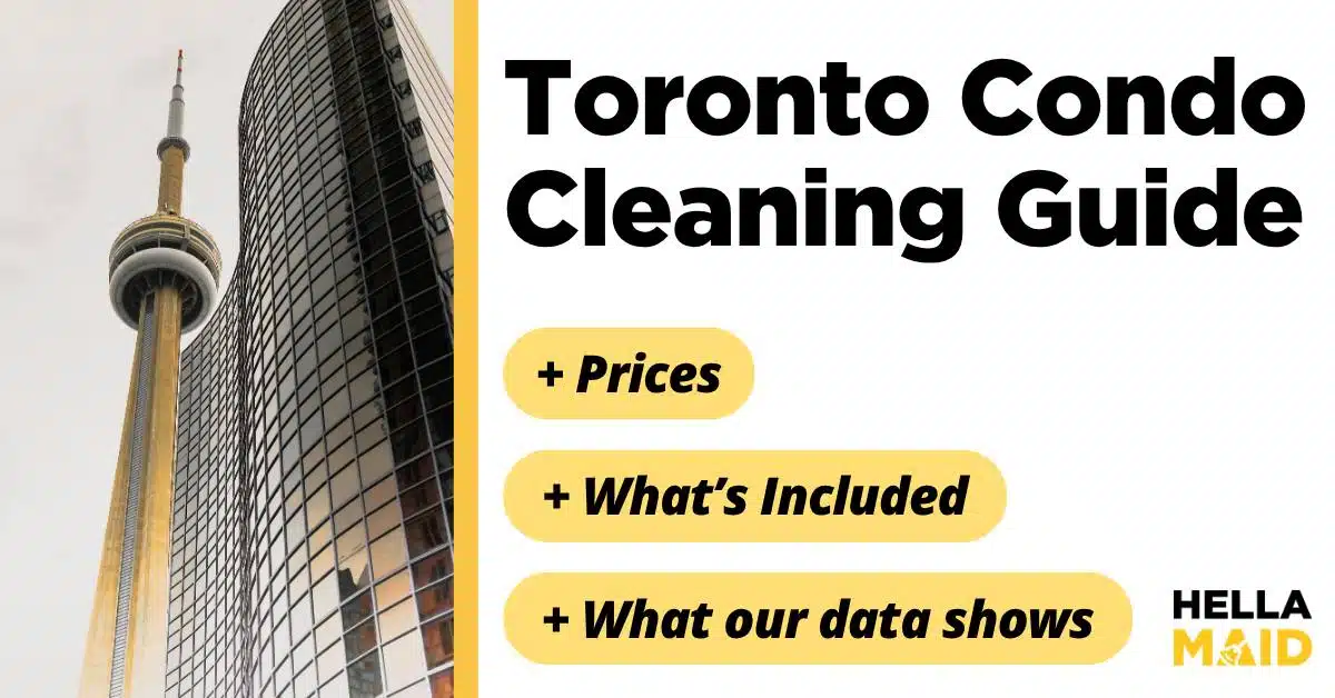 Toronto condo cleaning guide cover showing the CN Tower and a downtown condo building