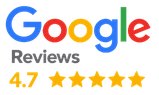 Google Reviews badge showing Hellamaid rated 4.7 stars